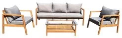 Habitat Hanson 5 Seater Wooden Garden Sofa Set - Grey -Habitat 9573466 R Z002A