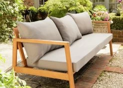 Habitat Hanson 5 Seater Wooden Garden Sofa Set - Grey -Habitat 9573466 R Z006C