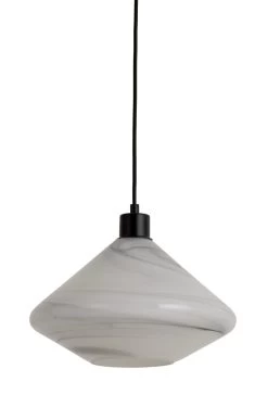 Habitat Lati Marble Glass Pendant - Black & White -Habitat 9573569 R Z002C