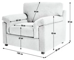 Habitat Florence Fabric Armchair - Grey 13 Habitat Florence Fabric Armchair - Grey -Habitat 9574654 R E001