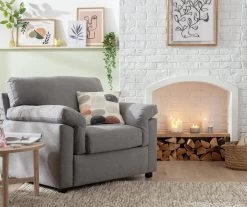 Habitat Florence Fabric Armchair - Grey 11 Habitat Florence Fabric Armchair - Grey -Habitat 9574654 R Z001C