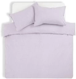 Habitat Reset Cotton Textured Print Lilac Bedding Set-Single -Habitat 9575354 R Z002A