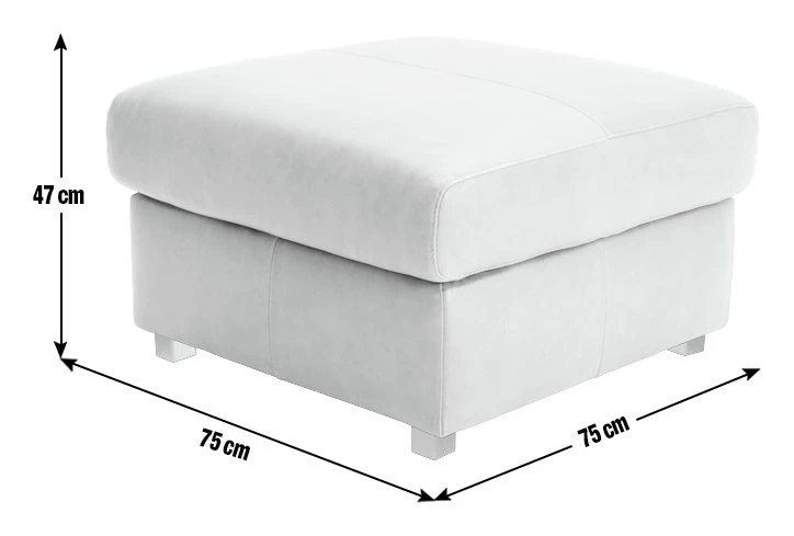 Habitat Florence Leather Ottoman Footstool - Tan 6 Habitat Florence Leather Ottoman Footstool - Tan - Image 4