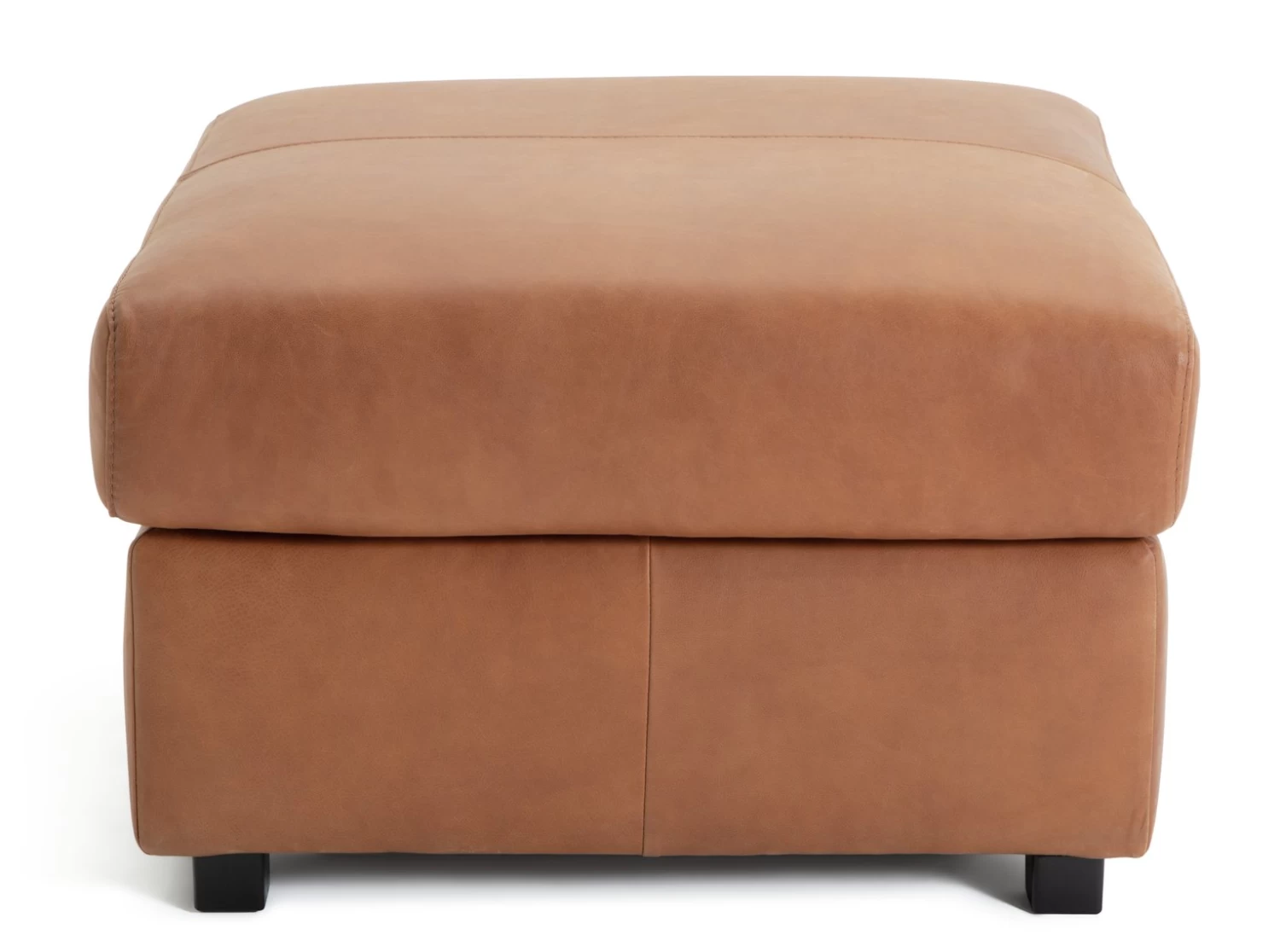 Habitat Florence Leather Ottoman Footstool - Tan 3 Habitat Florence Leather Ottoman Footstool - Tan