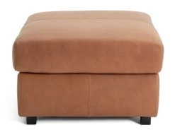 Habitat Florence Leather Ottoman Footstool - Tan 12 Habitat Florence Leather Ottoman Footstool - Tan -Habitat 9576267 R Z002A