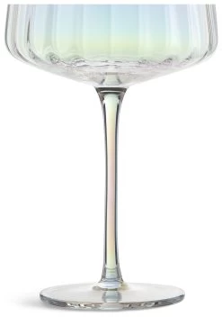 Habitat Iridescent Lustre Fluted Set Of 4 Gin Glass -Habitat 9576638 R Z004A