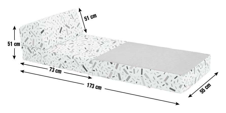 Habitat Kids Grey Stars Chair Bed 6 Habitat Kids Grey Stars Chair Bed - Image 4