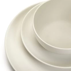 Habitat 12 Piece Stoneware Dinner Set - White -Habitat 9577833 R Z005A