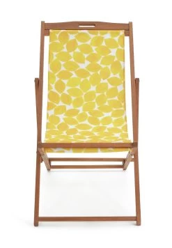 Habitat Folding Wooden Garden Deck Chair - Yellow -Habitat 9578227 R Z002A