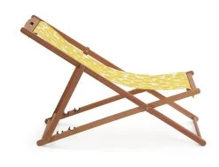 Habitat Folding Wooden Garden Deck Chair - Yellow -Habitat 9578227 R Z004A