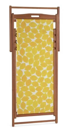 Habitat Folding Wooden Garden Deck Chair - Yellow -Habitat 9578227 R Z006A