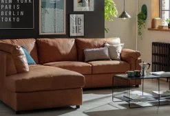 Habitat Florence Leather Left Hand Corner Chaise Sofa - Tan 11 Habitat Florence Leather Left Hand Corner Chaise Sofa - Tan -Habitat 9578746 R Z001C