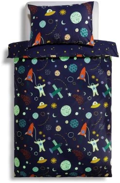 Habitat Kids Glow In The Dark Space Bedding Set - Toddler -Habitat 9581001 R Z002A