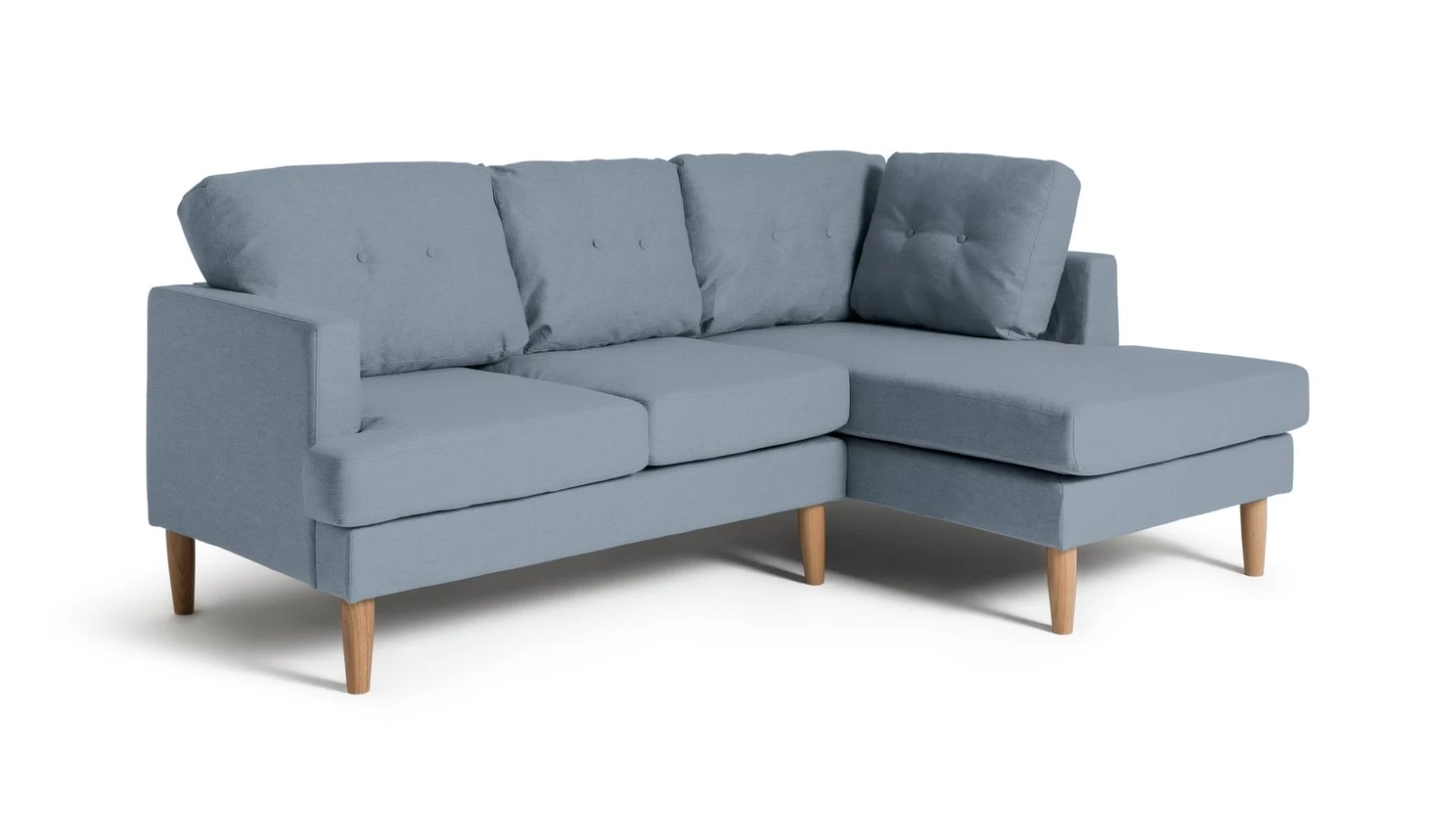 Habitat Joshua Fabric Right Hand Corner Chaise Sofa - Blue 3 Habitat Joshua Fabric Right Hand Corner Chaise Sofa - Blue