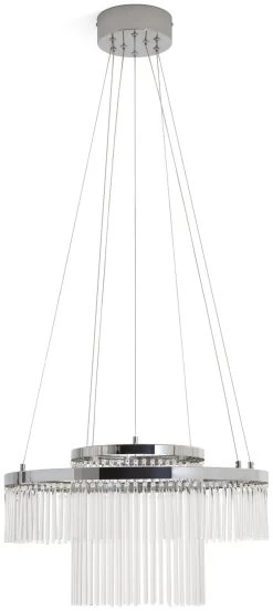 Habitat Yang 2 Tier LED Glass Chandelier - Chrome 10 Habitat Yang 2 Tier LED Glass Chandelier - Chrome -Habitat 9584448 R Z002A