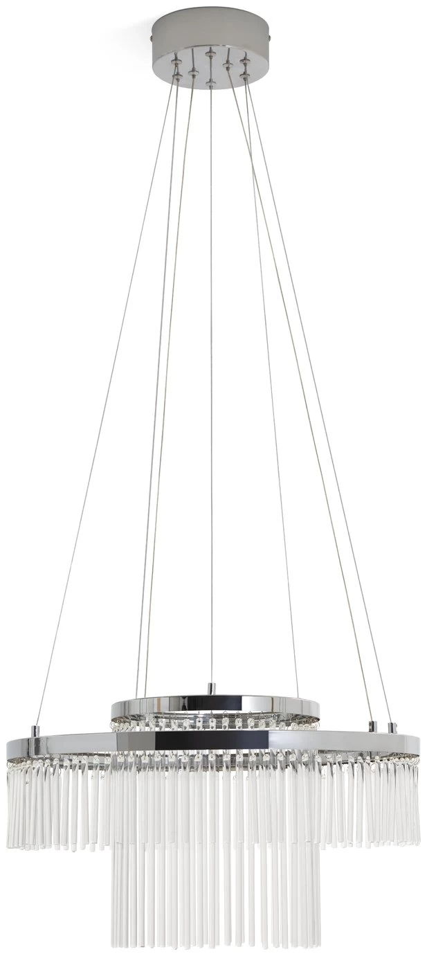 Habitat Yang 2 Tier LED Glass Chandelier - Chrome 5 Habitat Yang 2 Tier LED Glass Chandelier - Chrome - Image 3