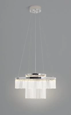 Habitat Yang 2 Tier LED Glass Chandelier - Chrome 13 Habitat Yang 2 Tier LED Glass Chandelier - Chrome -Habitat 9584448 R Z006C