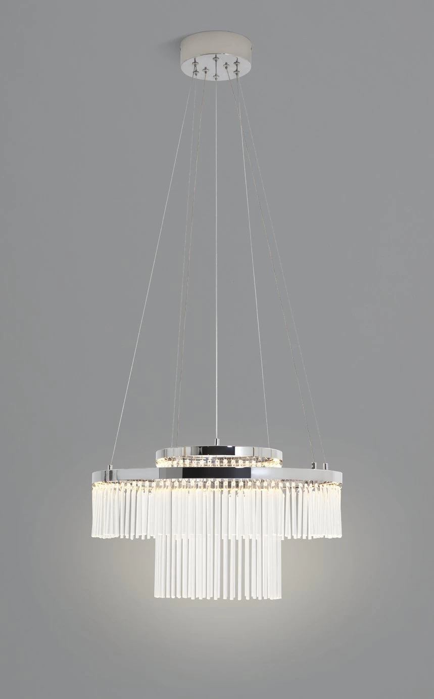 Habitat Yang 2 Tier LED Glass Chandelier - Chrome 8 Habitat Yang 2 Tier LED Glass Chandelier - Chrome - Image 6