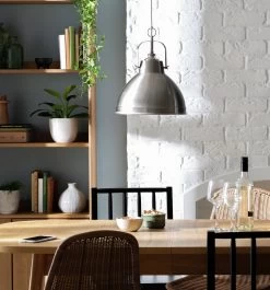 Habitat Cetus Fisherman Pendant - Satin Nickel