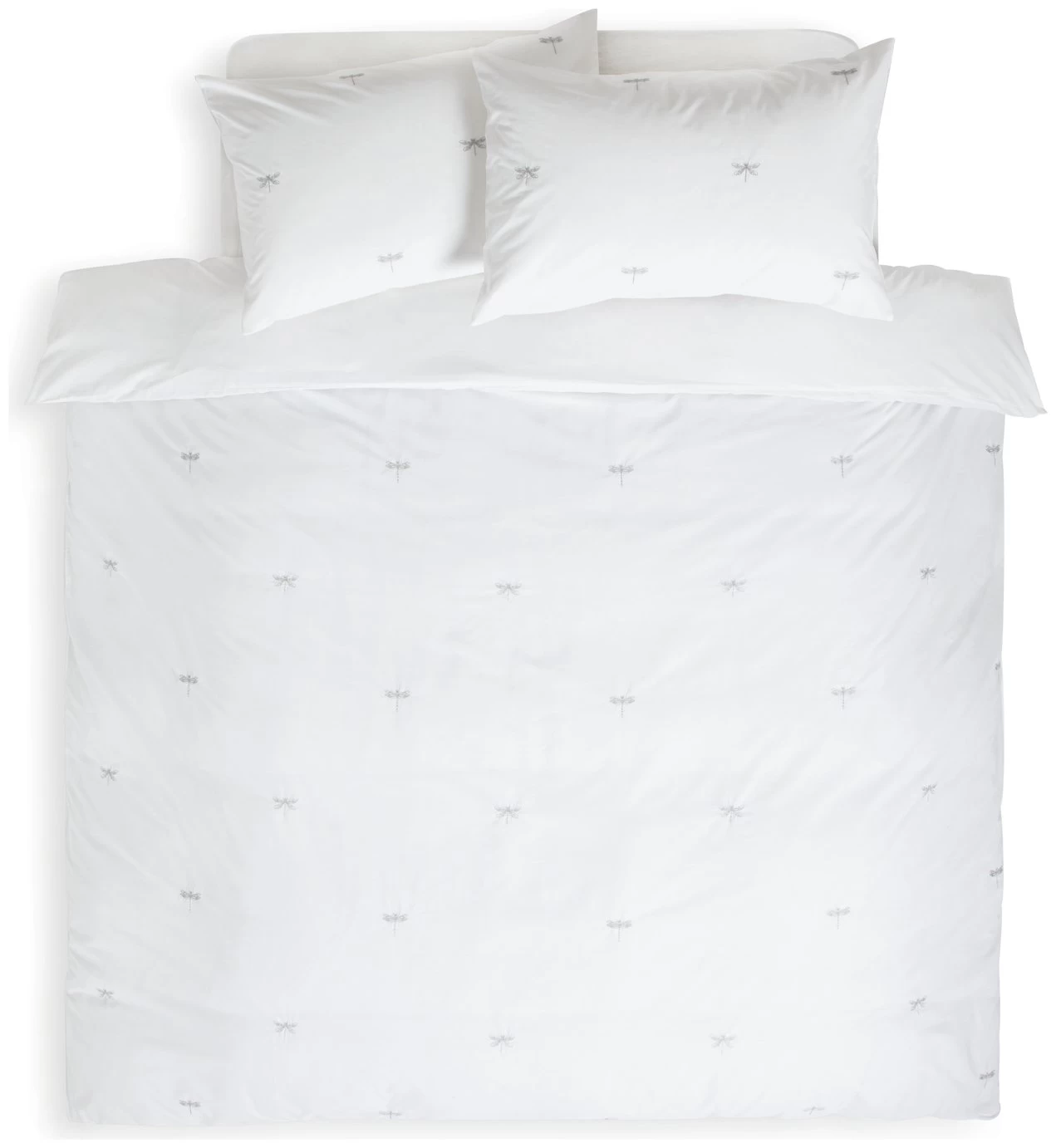 Habitat Dragonfly Embroidered White Bedding Set - Single 5 Habitat Dragonfly Embroidered White Bedding Set - Single - Image 3