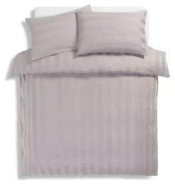 Habitat Cotton 400TC Sateen Stripe Grey Bedding Set - Double -Habitat 9595145 R Z002A