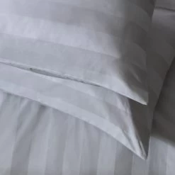 Habitat Cotton 400TC Sateen Stripe Grey Bedding Set - Double -Habitat 9595145 R Z003A