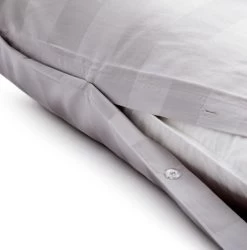 Habitat Cotton 400TC Sateen Stripe Grey Bedding Set - Double -Habitat 9595145 R Z004A