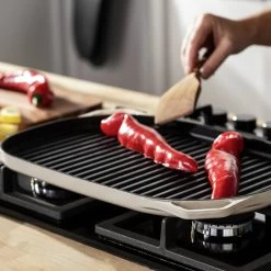 Habitat Large Cast Iron Grill Pan - Cream -Habitat 9596120 R Z001C