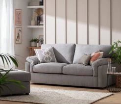 Habitat Florence Fabric 3 Seater Sofa - Grey -Habitat 9597923 R Z001C