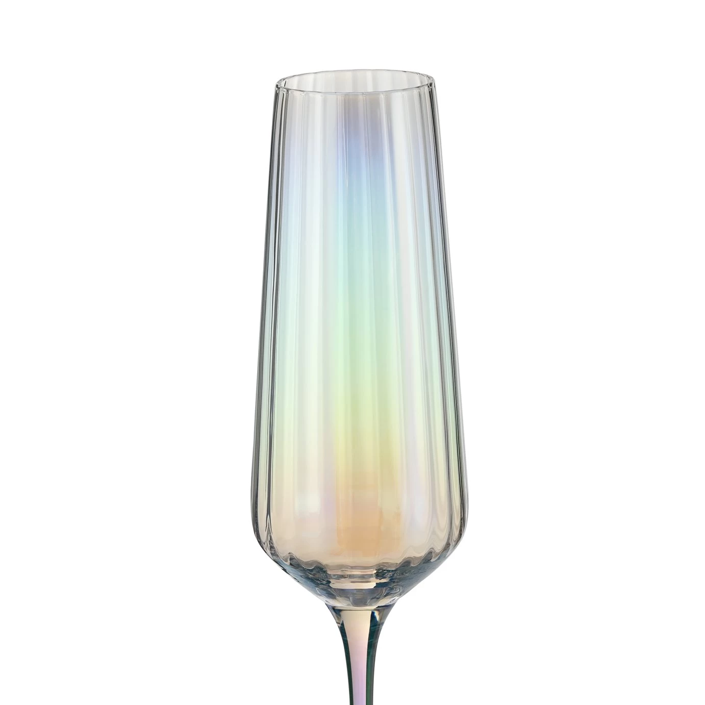 Habitat Iridescent Lustre Set Of 4 Champagne Flute 6 Habitat Iridescent Lustre Set Of 4 Champagne Flute - Image 4