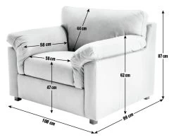 Habitat Florence Leather Armchair - Tan -Habitat 9600511 R E001