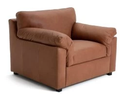 Habitat Florence Leather Armchair - Tan -Habitat 9600511 R Z004A