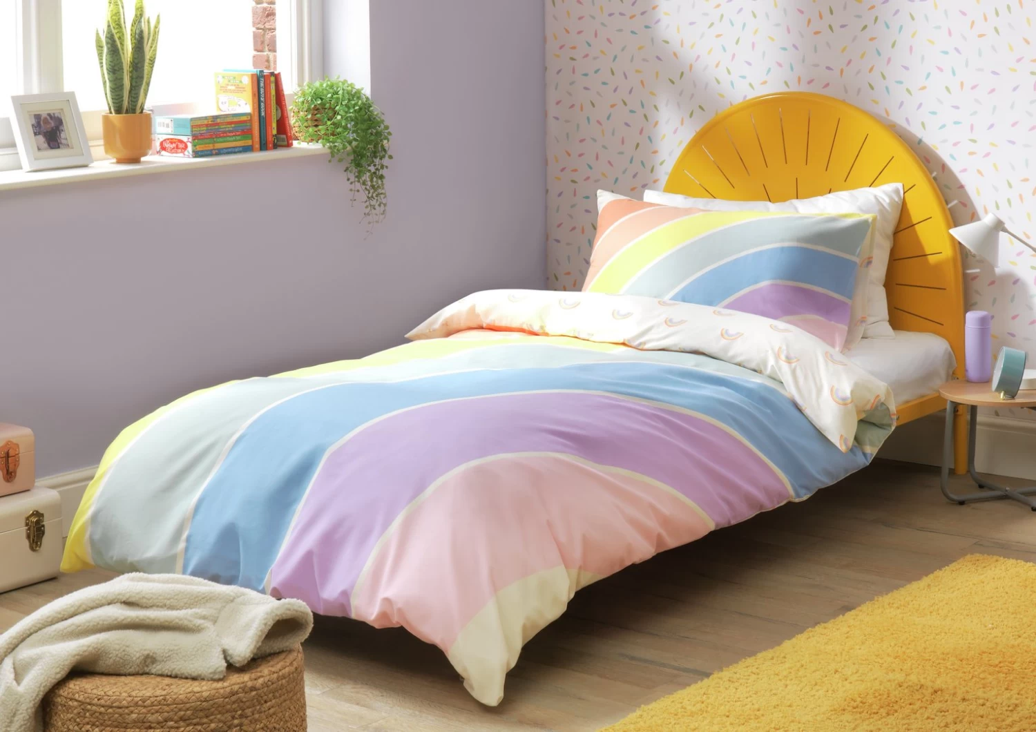 Habitat Kids Rainbow Panel Multicolour Bedding Set - Toddler 9 Habitat Kids Rainbow Panel Multicolour Bedding Set - Toddler - Image 7