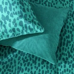 Habitat Emerald Brush Strokes Green Bedding Set - Single -Habitat 9602382 R Z003A