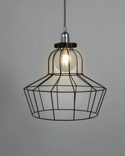 Habitat Indus Large Country Wire Shade - Black -Habitat 9602928 R Z003C