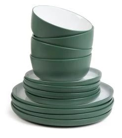 Habitat Two Tone 16 Piece Stoneware Dinner Set -Habitat 9604438 R Z002A