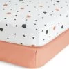 Habitat Kids Cotton Geo Shapes Pack Of 2 Fitted Sheet - Cot -Habitat 9605877 R Z007A