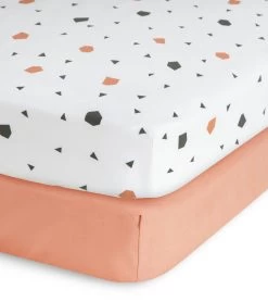 Habitat 43 Habitat Kids Cotton Geo Shapes Pack Of 2 Fitted Sheet - Cot