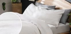 Habitat Cotton Waffle Plain White Bedding Set - Single -Habitat 9607064 R Z004A