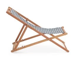 Habitat Folding Wooden Garden Deck Chair - Blue -Habitat 9607703 R Z004A