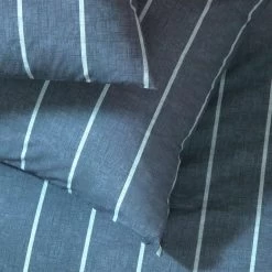 Habitat Cotton Modern Country Stripe Navy Bedding Set-Single -Habitat 9608740 R Z003A