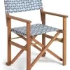 Habitat Folding Wooden Director Chair - Grey & White -Habitat 9610037 R Z001A