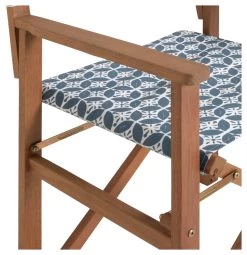 Habitat Folding Wooden Director Chair - Grey & White -Habitat 9610037 R Z003A