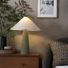 Habitat Conical Ceramic Table Lamp - Olive & Beige -Habitat 9610264 R Z001A