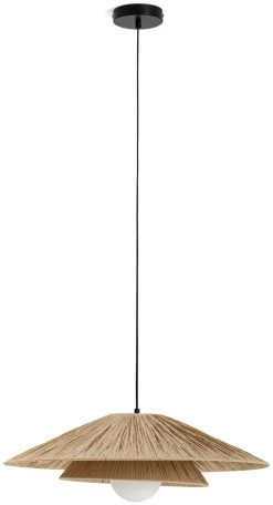 Habitat Guii 2 Tier Rattan Pendant Light - Natural -Habitat 9611050 R Z001C