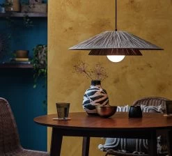 Habitat Guii 2 Tier Rattan Pendant Light - Natural -Habitat 9611050 R Z002C