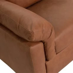 Habitat Florence LeatherRight Hand Corner Chaise Sofa - Tan -Habitat 9611586 R Z009A