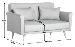 Habitat Evie Fabric 2 Seater Sofa In A Box - Navy Blue -Habitat 9612437 R E020