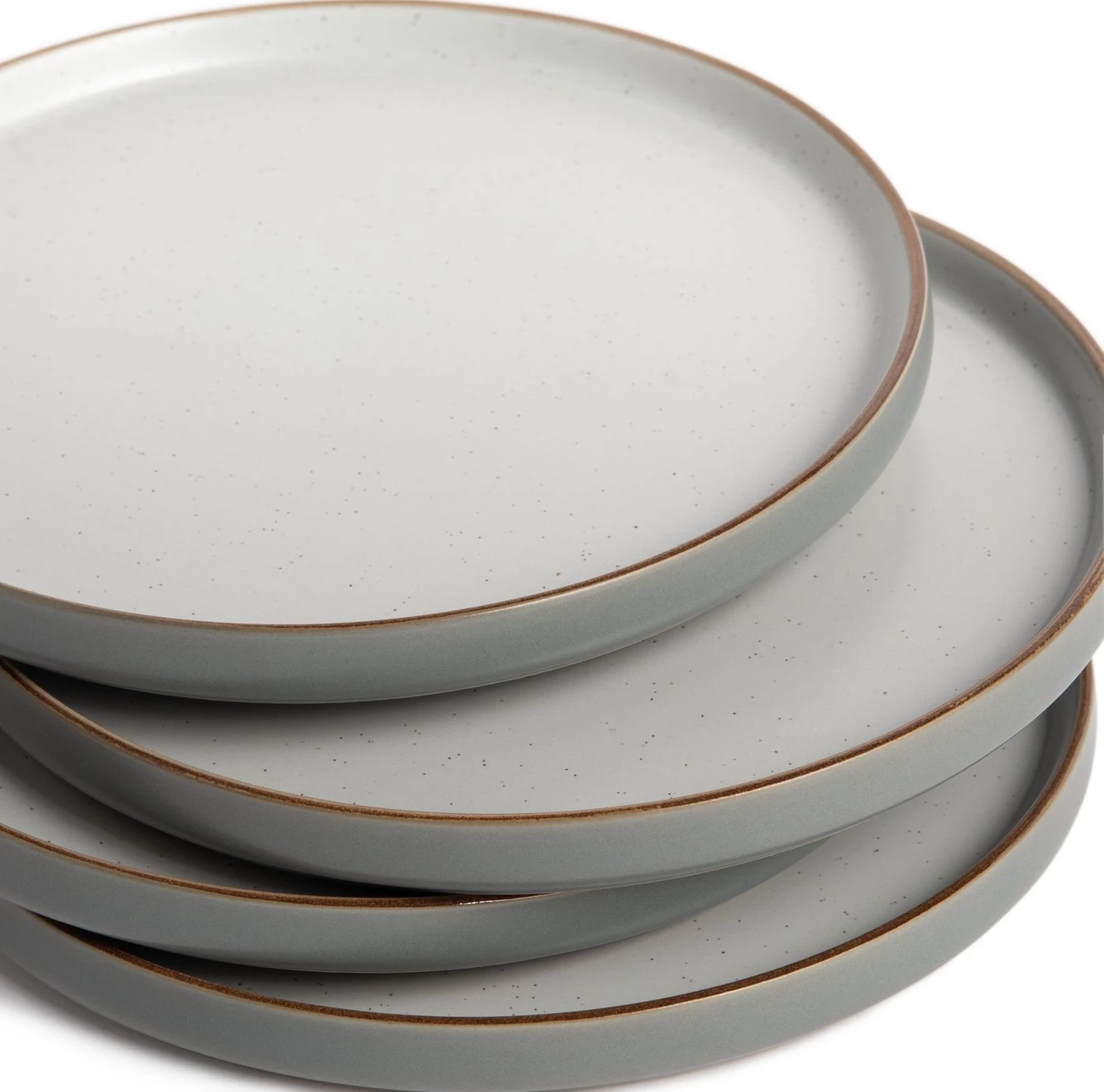 Habitat Speckle Set Of 4 Side Plate - Grey 8 Habitat Speckle Set Of 4 Side Plate - Grey - Image 6