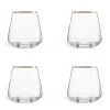 Habitat Set Of 4 Gold Rim Tumbler -Habitat 9614222 R Z001A
